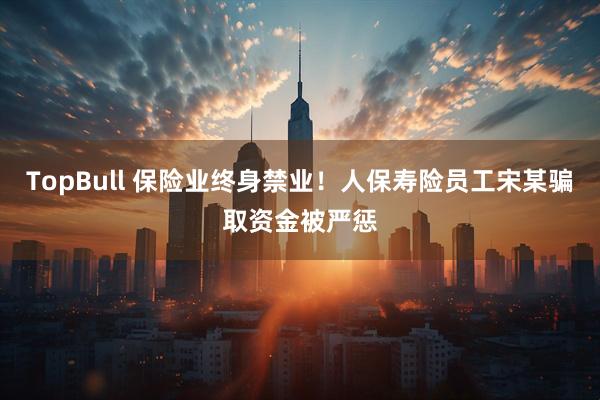 TopBull 保险业终身禁业！人保寿险员工宋某骗取资金被严惩